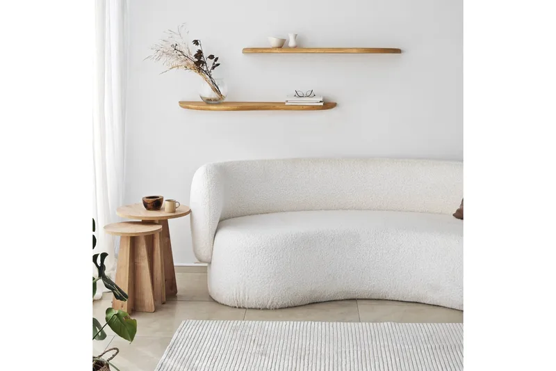 Wavy Vägghylla 100 cm - Ek - Förvaring - Köksförvaring - Kökshylla