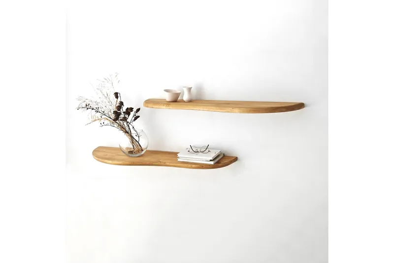 Wavy Vägghylla 100 cm - Ek - Förvaring - Köksförvaring - Kökshylla