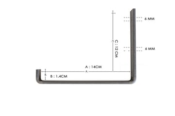 Wayte Vägghylla 60 cm i Trä med Metallstativ Svart/Ek - Svart/Ek - Förvaring - Köksförvaring - Kökshylla
