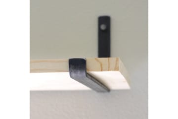 Wayte Vägghylla 60 cm i Trä med Metallstativ Svart/Ek - Svart/Ek - Förvaring - Köksförvaring - Kökshylla