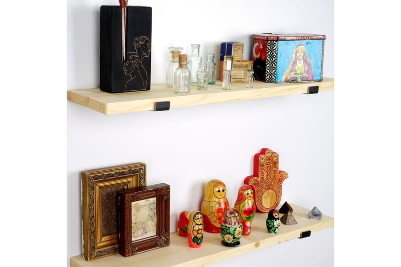 Wayte Vägghylla 60 cm - Svart/Ek - Förvaring - Köksförvaring - Kökshylla