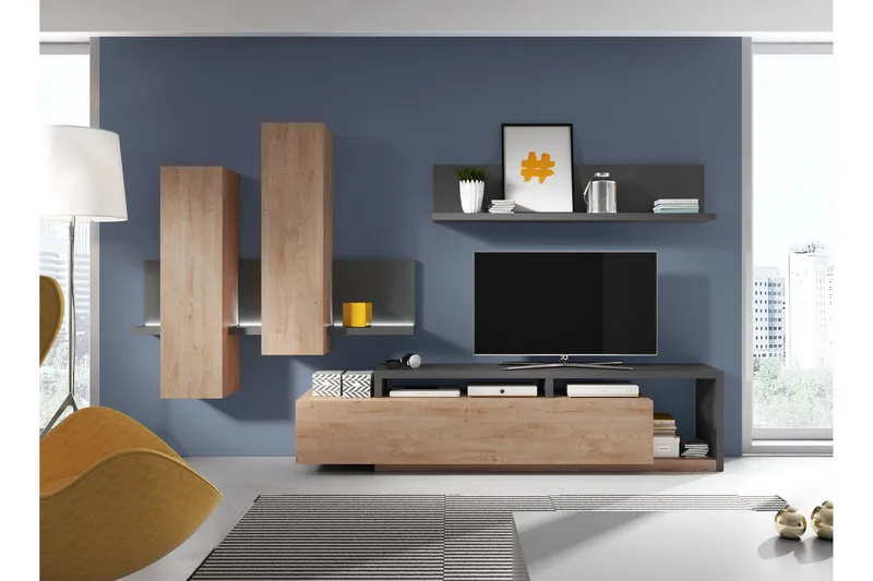 Wesley Hylla - Mörkgrå/Trä - Förvaring - Köksförvaring - Kökshylla