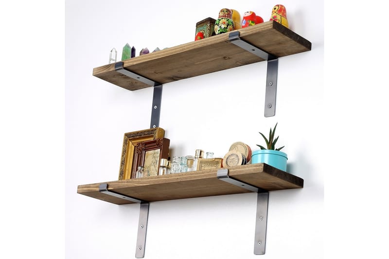 XAYVIAN Vägghylla 60 cm Svart/Valnöt - Förvaring - Köksförvaring - Kökshylla