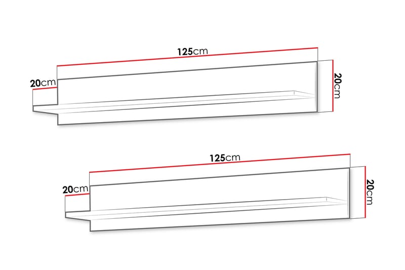 Lyrosen Vägghylla 125 cm - Beige - Förvaring - Köksförvaring - Kökshylla