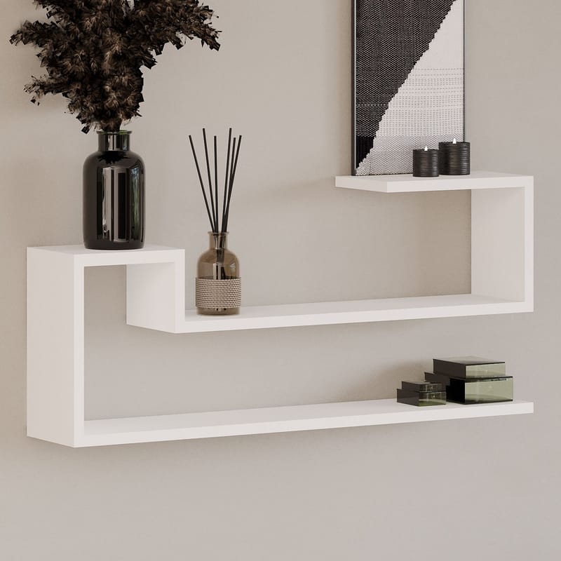 Melto Vägghylla 90x41,2x17 cm - Vit - Förvaring - Köksförvaring - Kökshylla