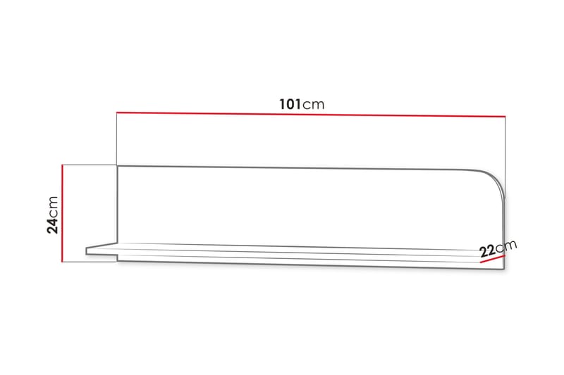 Monfort Vägghylla 101x22 cm - Beige - Förvaring - Köksförvaring - Kökshylla