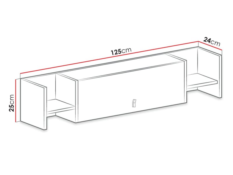 Planeta Vägghylla 25 cm med Lucka - Förvaring - Köksförvaring - Kökshylla