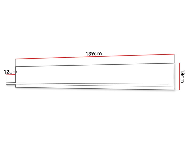 Sherie Väghylla 139 cm - svart - Förvaring - Köksförvaring - Kökshylla
