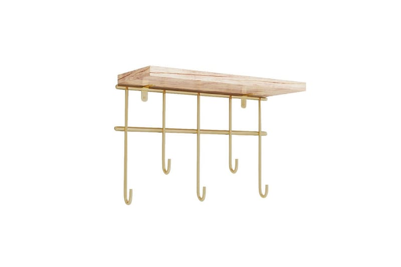 Souma Vägghylla 20 cm - Brun/Guld - Förvaring - Köksförvaring - Kökshylla