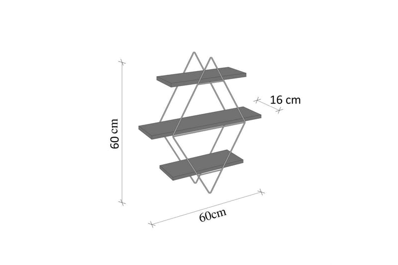 Souma Vägghylla 60 cm - Brun/Guld - Förvaring - Köksförvaring - Kökshylla