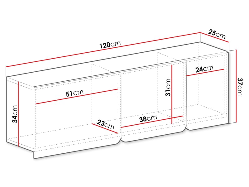 Travic Vägghängt Skåp 120 cm - Förvaring - Köksförvaring - Kökshylla