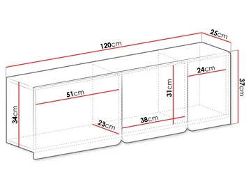 Travic Vägghängt Skåp 120 cm - Förvaring - Köksförvaring - Kökshylla