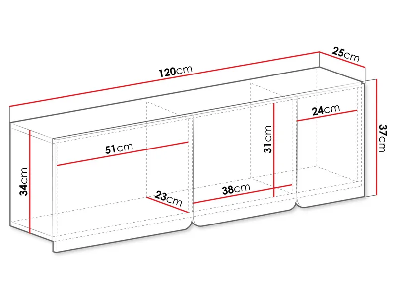 Travic Vägghängt Skåp 120 cm - Förvaring - Köksförvaring - Kökshylla
