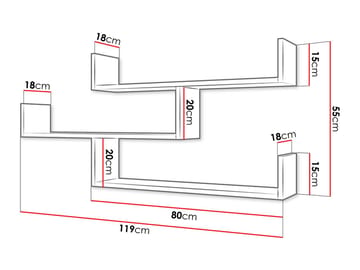 Triorana Vägghylla 119 cm - beige - Förvaring - Köksförvaring - Kökshylla