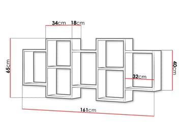 Triorana Vägghylla 161 cm - beige - Förvaring - Köksförvaring - Kökshylla