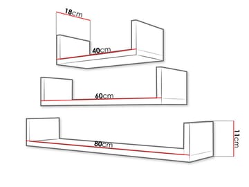 Triorana Vägghylla 80 cm - beige - Förvaring - Köksförvaring - Kökshylla