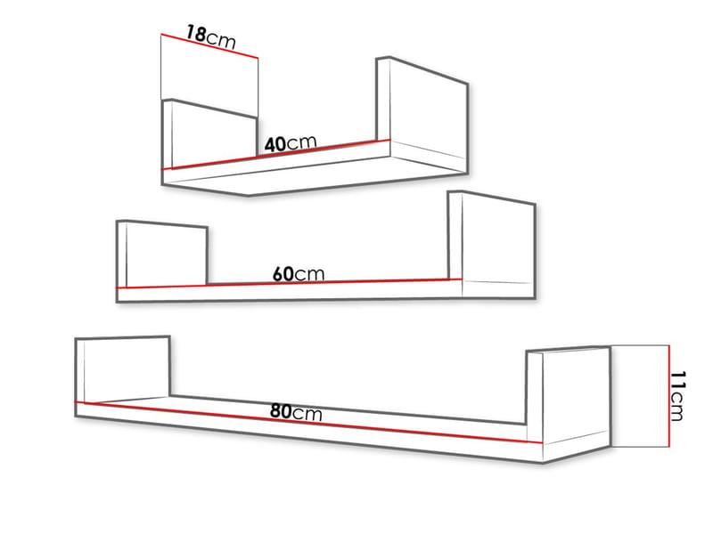 Triorana Vägghylla 80 cm - beige - Förvaring - Köksförvaring - Kökshylla