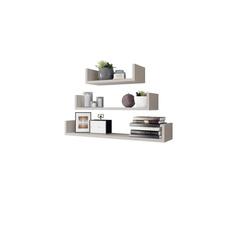 Triorana Vägghylla 80 cm, beige