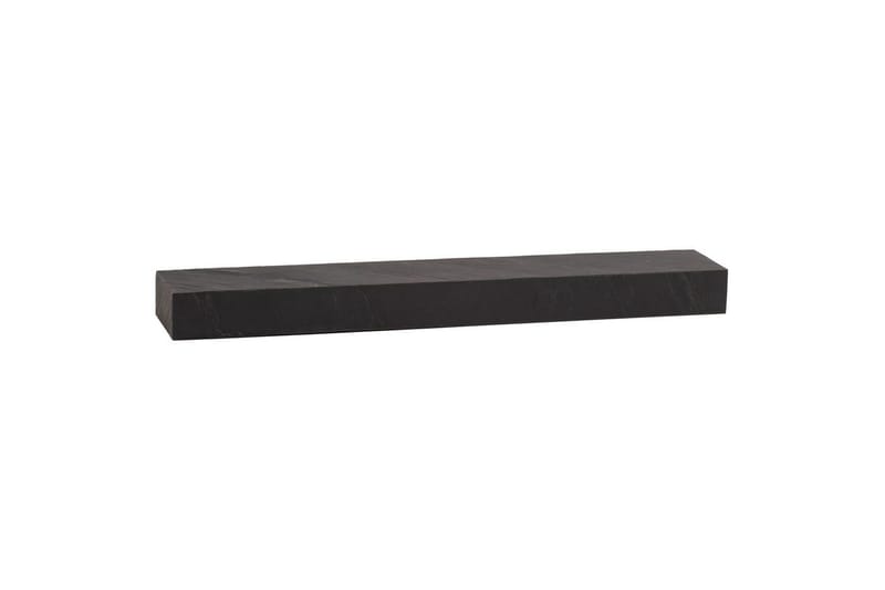 Vägghylla Wohnling svart stenoptik, väggmonterad, svävande hylla, modern loftstil 120 cm, 120 cm