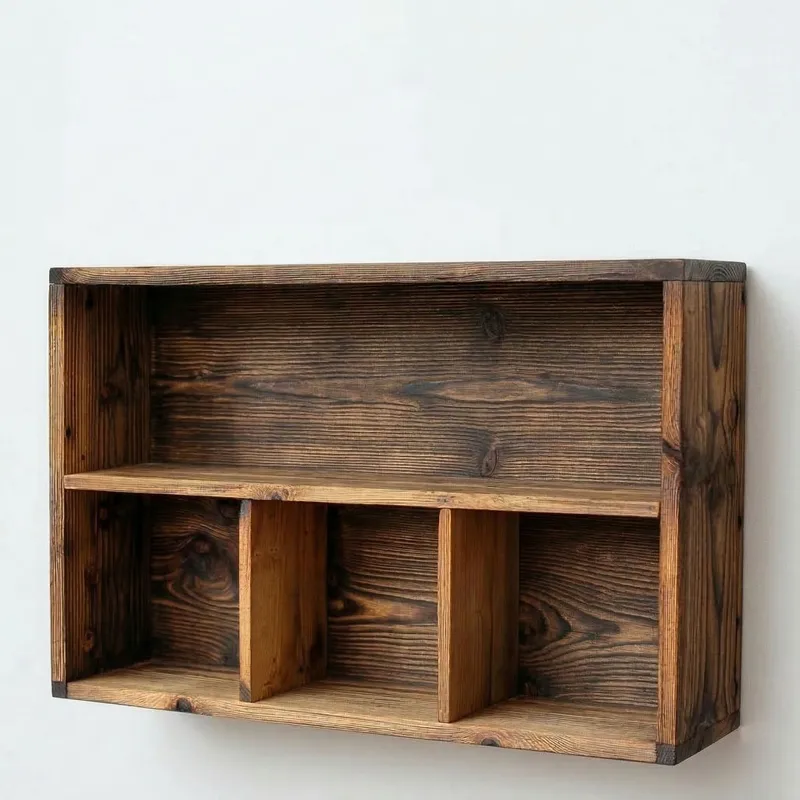 Velnor Dekorativ vägghylla 50x30x14 cm, Träfärg(er)