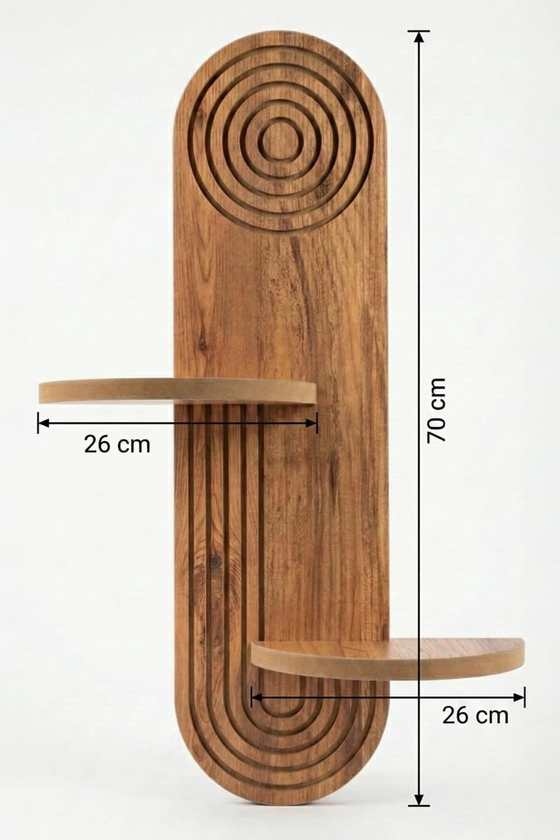 Virlin Vägghylla 26x35x13 cm - Ek - Förvaring - Köksförvaring - Kökshylla