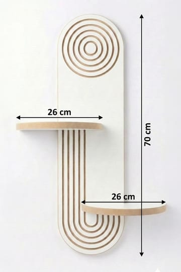 Virlin Vägghylla 26x35x13 cm - Vit - Förvaring - Köksförvaring - Kökshylla