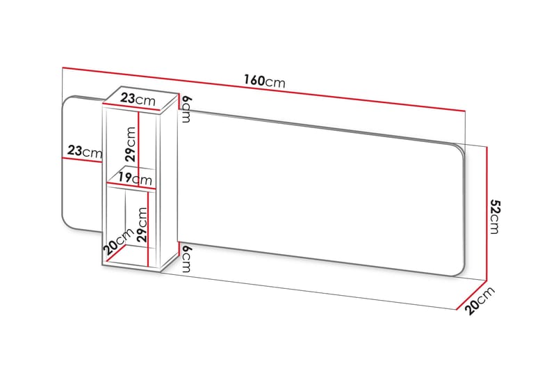 Zalricus Vägghylla 160 cm - Beige - Förvaring - Köksförvaring - Kökshylla