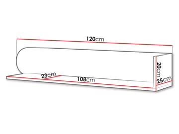 Zarek Vägghylla 120 cm - brun och blå - Förvaring - Köksförvaring - Kökshylla