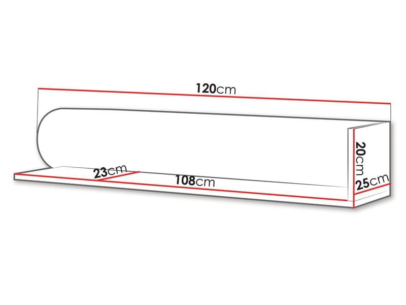 Zarek Vägghylla 120 cm - brun och blå - Förvaring - Köksförvaring - Kökshylla