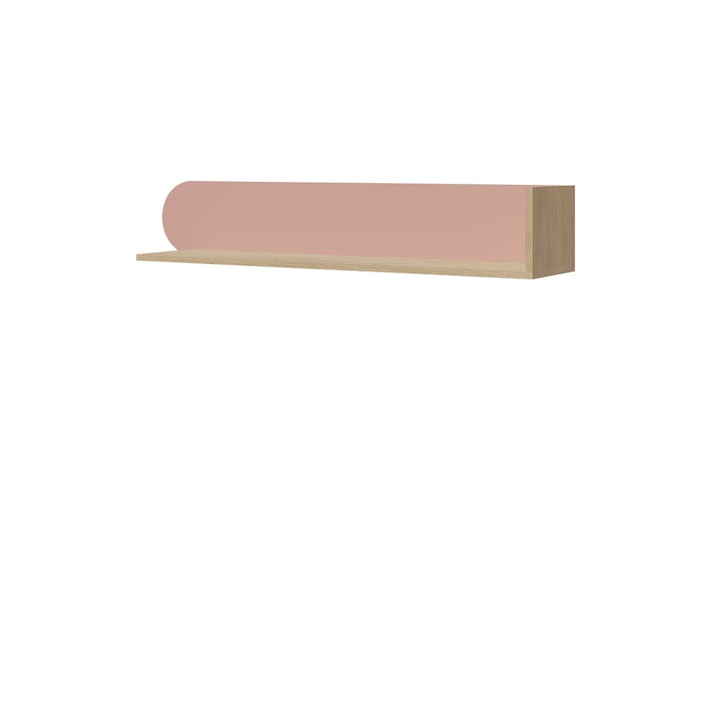 Zarek Vägghylla 120 cm, brun och rosa