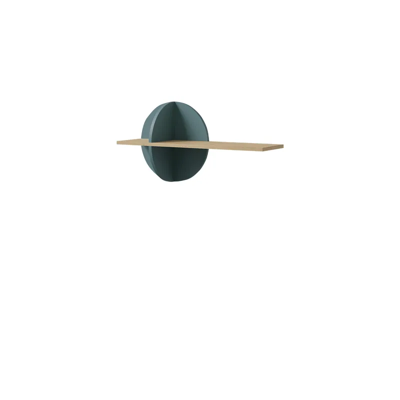 Zarek Vägghylla 82 cm, brun och blå