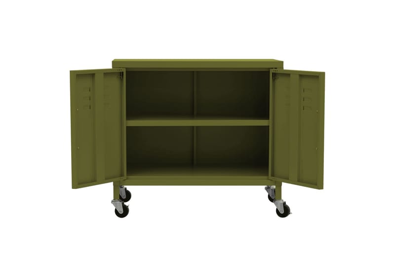 Förvaringsskåp olivgrön 60x35x49 cm stål - Grön - Förvaring - Kontorsförvaring - Hurtsar