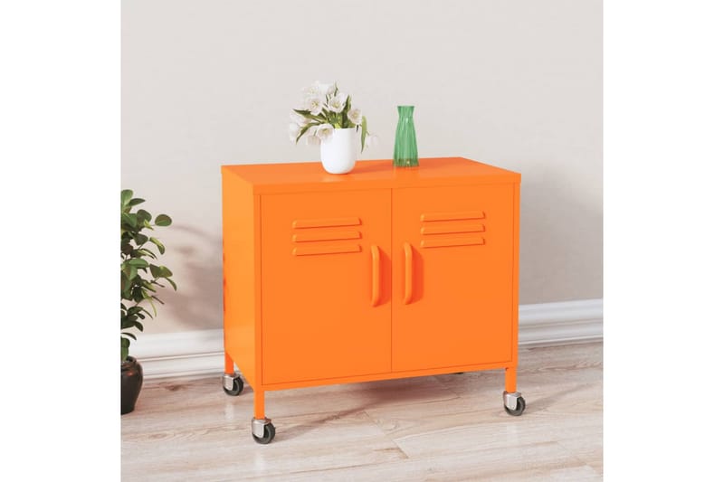 Förvaringsskåp orange 60x35x49 cm stål - Orange - Förvaring - Kontorsförvaring - Hurtsar