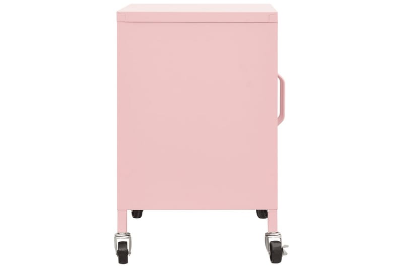 Förvaringsskåp rosa 60x35x49 cm stål - Rosa - Hurtsar