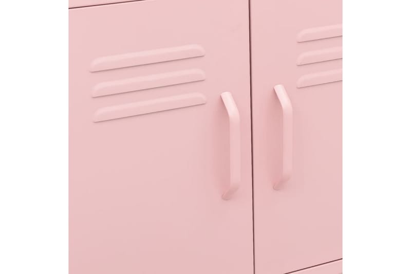 Förvaringsskåp rosa 60x35x49 cm stål - Rosa - Hurtsar