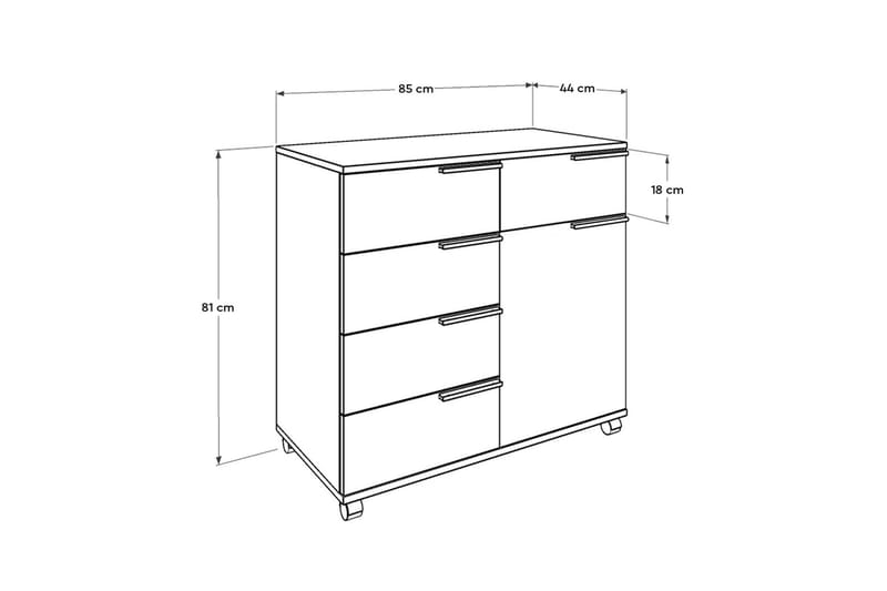 Hurts 81x85 cm - Vit - Förvaring - Kontorsförvaring - Hurtsar