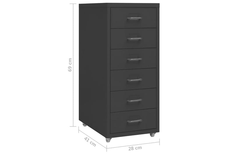 Hurts antracit 28x41x69 cm metall - Antracit - Förvaring - Kontorsförvaring - Hurtsar