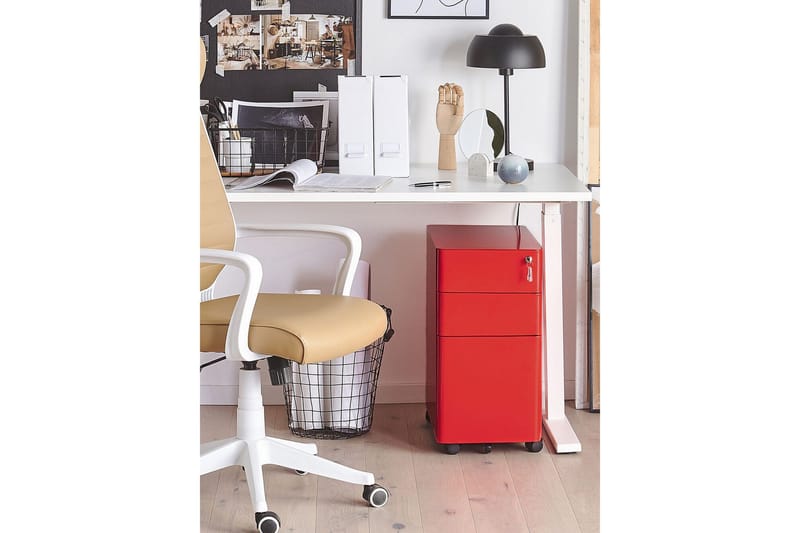 Lubriano Kontorshurts 30x50 cm - Metall/Röd - Förvaring - Kontorsförvaring - Hurtsar