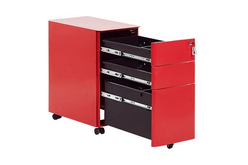 Lubriano Kontorshurts 30x50 cm - Metall/Röd - Förvaring - Kontorsförvaring - Hurtsar