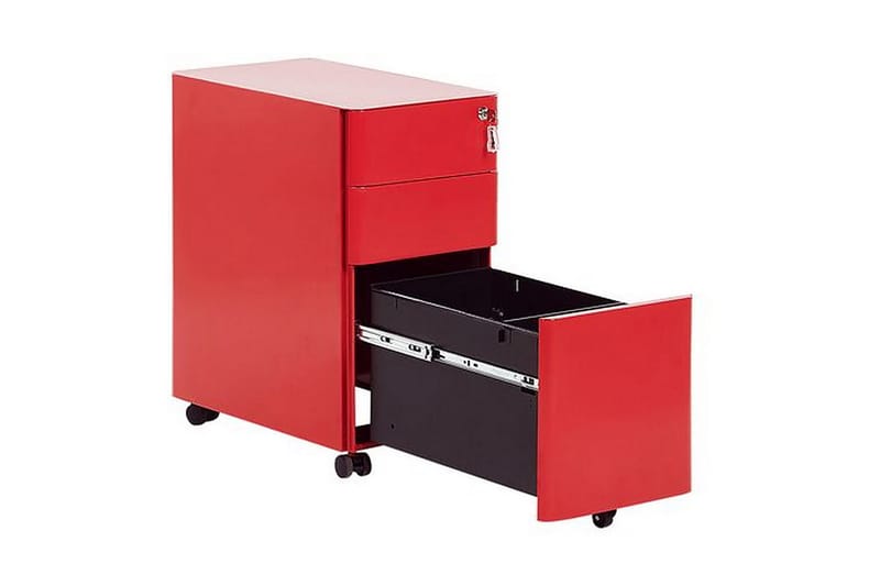 Lubriano Kontorshurts 30x50 cm - Metall/Röd - Förvaring - Kontorsförvaring - Hurtsar