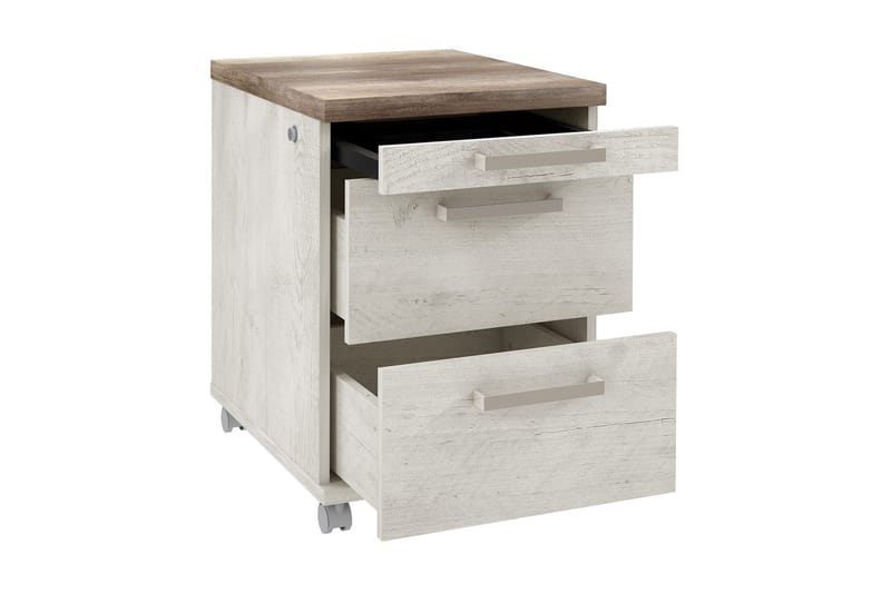 Talebi Hurts med Lås 53x42 cm - Brun/Vit - Förvaring - Kontorsförvaring - Hurtsar