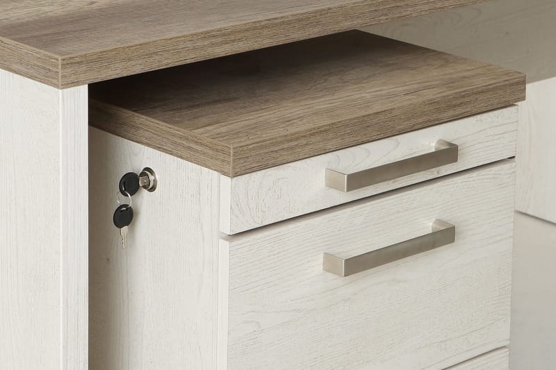 Talebi Hurts med Lås 53x42 cm - Brun/Vit - Förvaring - Kontorsförvaring - Hurtsar