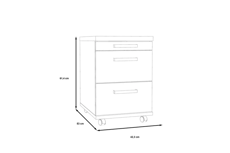 Talebi Hurts med Lås 53x42 cm - Brun/Vit - Förvaring - Kontorsförvaring - Hurtsar