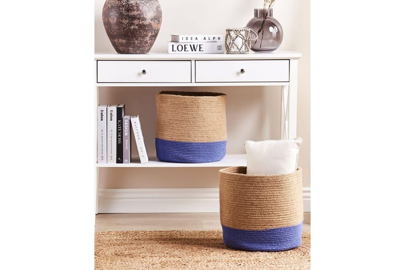 Korg Bulanik set om 2 Beige, naturlig, lila - Beige, naturlig, lila - Förvaring - Badrumsförvaring & tvättstuga inredning
