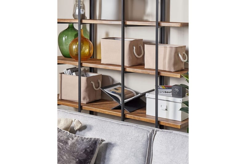 Korg Darqab set om 3 Beige, vit - Beige, vit - Förvaring - Småförvaring - Förvaringskorg - Flätad korg & rottingkorg