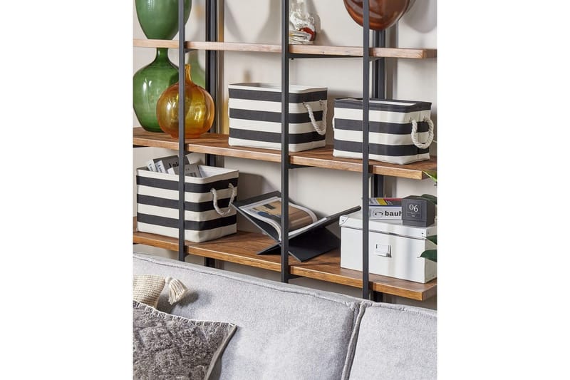 Korg Darqab set om 3 Svart, Vit - Svart, Vit - Förvaring - Småförvaring - Förvaringskorg - Flätad korg & rottingkorg