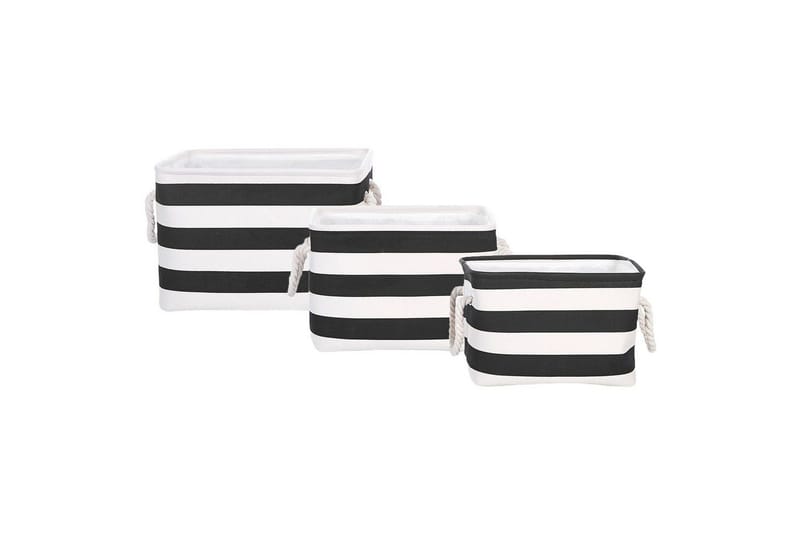 Korg Darqab set om 3 Svart, Vit, Svart, Vit