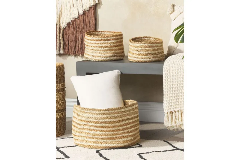 Korg Kahu set om 3 - Förvaring - Småförvaring - Förvaringskorg - Flätad korg & rottingkorg
