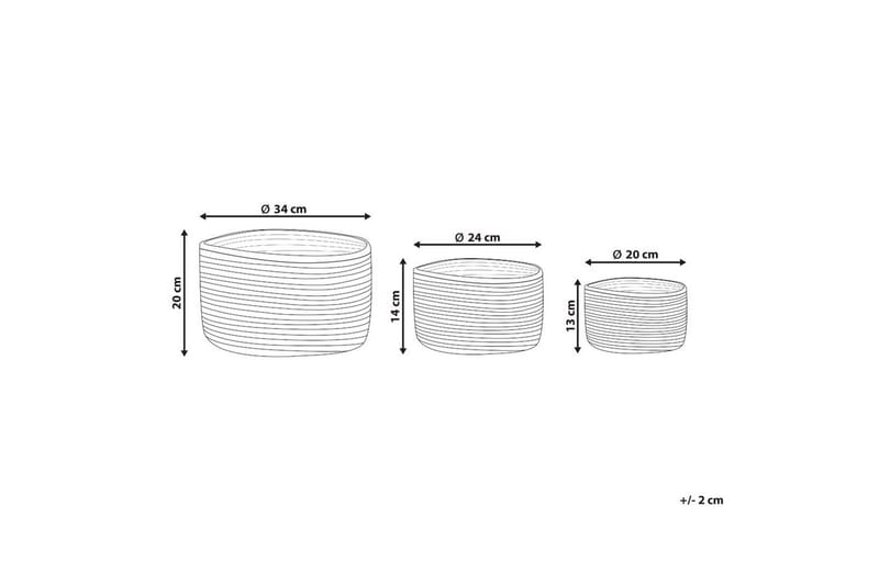 Korg Kahu set om 3 - Förvaring - Småförvaring - Förvaringskorg - Flätad korg & rottingkorg