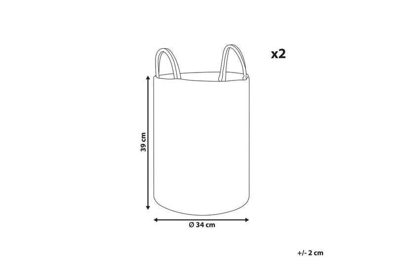 Korg Saryk set om 2 Grå - Grå - Förvaring - Småförvaring - Förvaringskorg - Flätad korg & rottingkorg